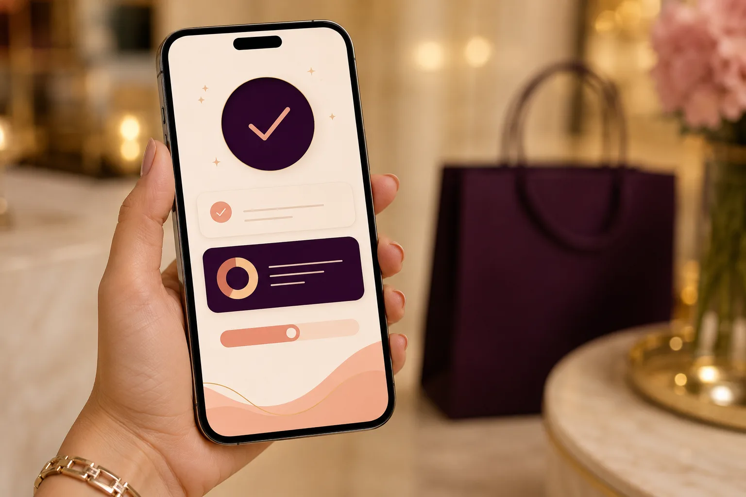 Pembayaran DP melalui transfer atau QRIS di ponsel